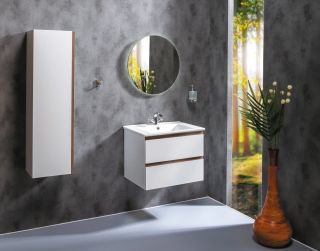 Тумба под раковину Armadi Art Capolda 65см белый + ручка дерево 849-065-WW